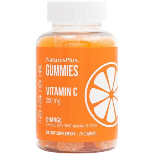 Natures Plus Gummies Vitamin C 250mg, Συμπλήρωμα Διατροφής με Βιταμίνη C για την Εύρυθμη Λειτουργία του Οργανισμού με Γεύση Πορτοκάλι 75 Softgels